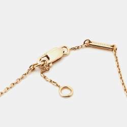 Pre Owned Van Cleef & Arpels Sweet Alhambra Carnelian 18k Rose Gold Bracelet