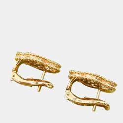 مملوكة مسبقًا Van Cleef & Arpels Vintage Alhambra Diamond 18K Rose Gold Earrings