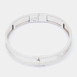 Pre Owned Van Cleef & Arpels Perlée  Signature 18k White Gold Bracelet M
