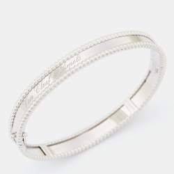 Pre Owned Van Cleef & Arpels Perlée  Signature 18k White Gold Bracelet M