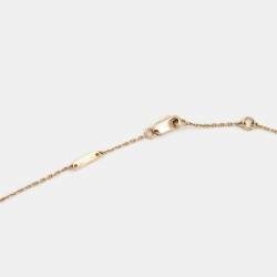 Pre Owned Van Cleef & Arpels Sweet Alhambra Carnelian 18k Rose Gold Pendant Necklace