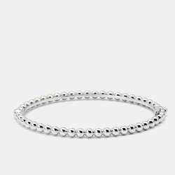 Pre Owned Van Cleef & Arpels Perlée Perles d'or 18k White Gold Meduim Model Bracelet S