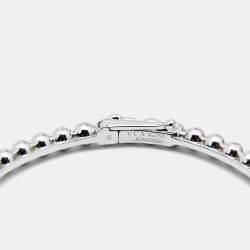 Pre Owned Van Cleef & Arpels Perlée Perles d'or 18k White Gold Meduim Model Bracelet S
