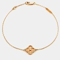 مملوكة مسبقًا Van Cleef and Arpels Sweet Alhambra 18k Rose Gold Bracelet