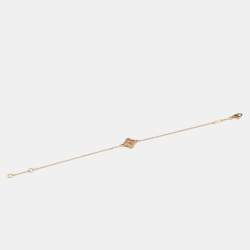 Pre Owned Van Cleef & Arpels Sweet Alhambra Textured 18k Rose Gold Bracelet