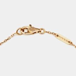 Pre Owned Van Cleef & Arpels Sweet Alhambra Textured 18k Rose Gold Bracelet