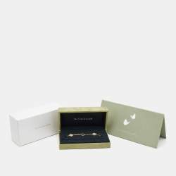 Pre Owned Van Cleef & Arpels Vintage Alhambra Diamonds Mother of Pearl 18k Rose Gold Bracelet