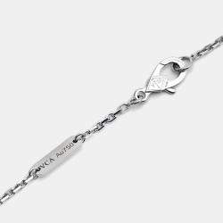 Pre Owned Van Cleef & Arpels Butterfly Diamonds 18k White Gold Necklace