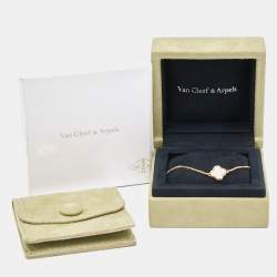 Pre Owned Van Cleef & Arpels Sweet Alhambra Mother of Pearl 18k Yellow Gold Bracelet