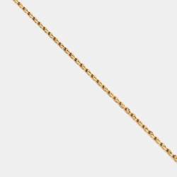 Pre Owned Van Cleef & Arpels Magic Alhambra Guilloché 18k Yellow Gold Pendant Necklace
