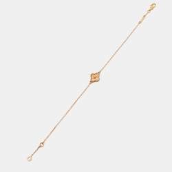 مملوكة  مسبقًا Van Cleef & Arpels Sweet Alhambra Textured 18k Rose Gold Bracelet