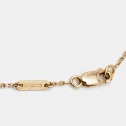 Pre Owned Van Cleef & Arpels Sweet Alhambra Carnelian 18k Rose Gold Bracelet