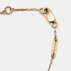 Pre Owned Van Cleef & Arpels Sweet Alhambra Carnelian 18k Rose Gold Bracelet