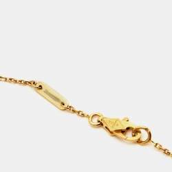 Pre Owned Van Cleef & Arpels Frivole Diamond 18k Yellow Gold Mini Model Bracelet