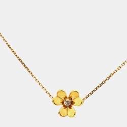 Pre Owned Van Cleef & Arpels Frivole Diamond 18k Yellow Gold Mini Model Bracelet