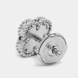 مملوكة مسبقًا Van Cleef & Arpels Sweet Alhambra Turquoise 18K White Gold Stud Earrings