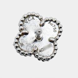 مملوكة مسبقًا Van Cleef & Arpels Sweet Alhambra Turquoise 18K White Gold Stud Earrings