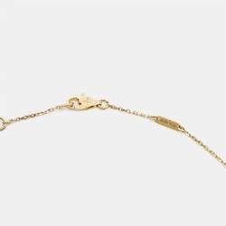 Pre Owned Van Cleef & Arpels Sweet Alhambra Mother of Pearl 18k Yellow Gold Necklace