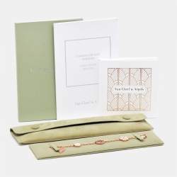 Pre Owned Van Cleef & Arpels Lucky Spring 5 Motif Multi Gemstone 18K Rose Gold Charm Bracelet