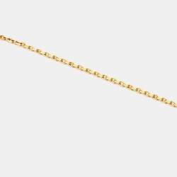 Pre Owned Van Cleef & Arpels Vintage Alhambra Malachite 18k Yellow Gold Necklace