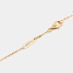 Pre Owned Van Cleef & Arpels Vintage Alhambra Malachite 18k Yellow Gold Necklace 
