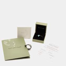 Pre Owned Van Cleef & Arpels Sweet Alhambra Turquoise Butterfly 18k White Gold Bracelet