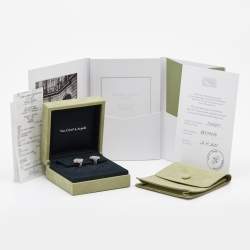 Pre Owned Van Cleef & Arpels Vintage Alhambra Mother of Pearl 18k White Gold Earrings