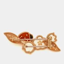 Van Cleef & Arpels Lucky Spring  Multi Gemstone 18k Rose Gold Brooch
