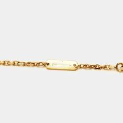 Pre Owned Van Cleef & Arpels Magic Alhambra 1 Motif Onyx 18K Yellow Gold Long Pendant Necklace