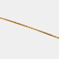 Pre Owned Van Cleef & Arpels Magic Alhambra 1 Motif Onyx 18K Yellow Gold Long Pendant Necklace
