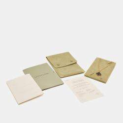 Pre Owned Van Cleef & Arpels Magic Alhambra 1 Motif Onyx 18K Yellow Gold Long Pendant Necklace