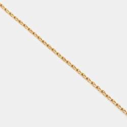 Pre Owned Van Cleef & Arpels Vintage Alhambra Guilloche 18k Yellow Gold Necklace