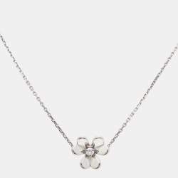 Pre Owned Van Cleef & Arpels Frivole Diamond 18k White Gold Bracelet