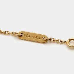 Pre Owned Van Cleef & Arpels Sweet Alhambra Mother of Pearl 18K Yellow Gold Bracelet