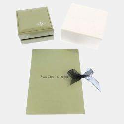 Pre Owned Van cleef & arpels 18k yellow gold vintage alhambra Mother of Pearl pendant necklace