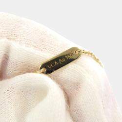 Pre Owned Van cleef & arpels 18k yellow gold vintage alhambra Mother of Pearl pendant necklace