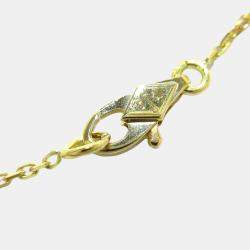 Pre Owned Van Cleef & Arpels 18K Yellow Gold, Mother of Pearl Vintage Alhambra Pendant Necklace