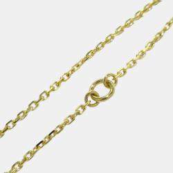 Pre Owned Van Cleef & Arpels 18K Yellow Gold, Mother of Pearl Vintage Alhambra Pendant Necklace