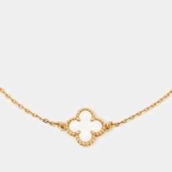 Pre Owned Van Cleef & Arpels Sweet Alhambra Mother of Pearl 18k Yellow Gold Bracelet