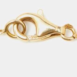 Pre Owned Van Cleef & Arpels Vintage Alhambra Onyx 18k Yellow Gold Pendant Necklace