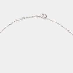 مملوكة مسبقًا Van Cleef & Arpels Vintage Alhambra Mother of Pearl 18k White Gold Pendant Necklace