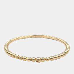 مملوكة مسبقًا Van Cleef & Arpels 18K Yellow Gold Perlée Bangle Bracelet