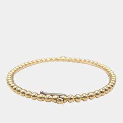مملوكة مسبقًا Van Cleef & Arpels 18K Yellow Gold Perlée Bangle Bracelet