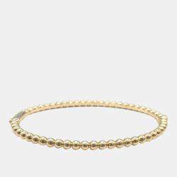 مملوكة مسبقًا Van Cleef & Arpels 18K Yellow Gold Perlée Bangle Bracelet