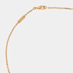 Pre Owned Van Cleef & Arpels Magic Alhambra Malachite 18k Yellow Gold Long Necklace 