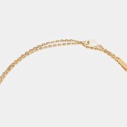 Pre Owned Van Cleef & Arpels Magic Alhambra Malachite 18k Yellow Gold Long Necklace