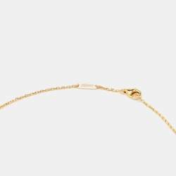 Pre Owned Van Cleef & Arpels Vintage Alhambra Mother of Pearl 18k Yellow Gold Necklace