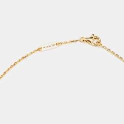 Pre Owned Van Cleef & Arpels Vintage Alhambra Mother of Pearl 18k Yellow Gold Necklace