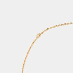 Pre Owned Van Cleef & Arpels Vintage Alhambra Mother of Pearl 18k Yellow Gold Necklace