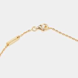 Pre Owned Van Cleef & Arpels Vintage Alhambra Mother of Pearl 18k Yellow Gold Necklace